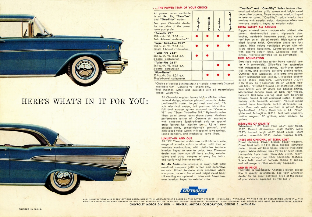 1957 Chevrolet Brochure Page 11